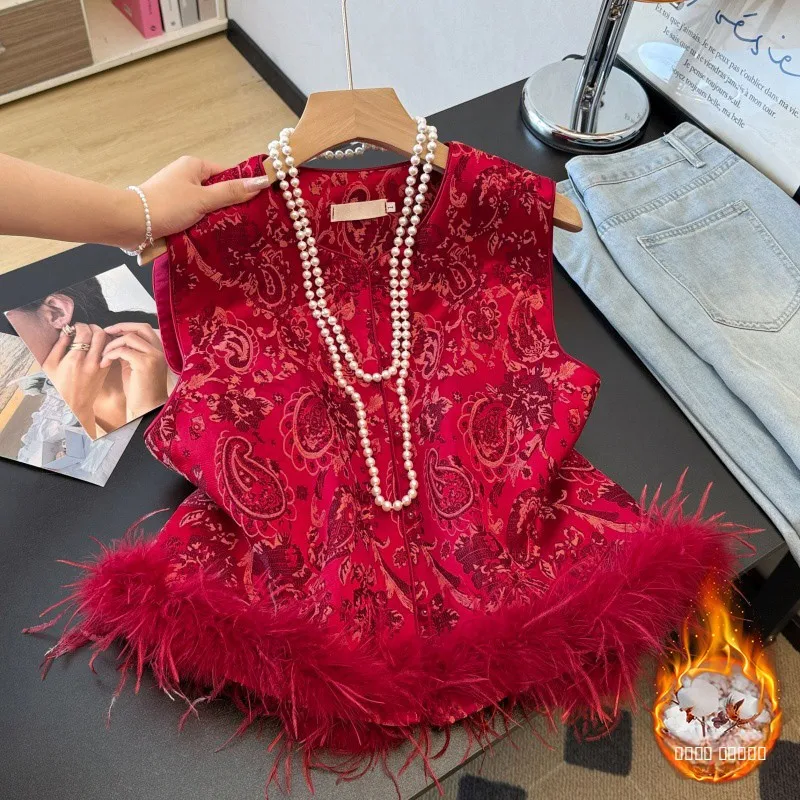 Женский утепленный осенне-зимний жилет в новом китайском стиле с пуговицами, хлопковый, высококачественный, модный, для повседневной носки, как нижняя одежда
Женский утепленный осенне-зимний жилет в новом китайском стиле с пуговицами, хлопковый, высококачественный, модный, для повседневной носки, как нижняя одежда