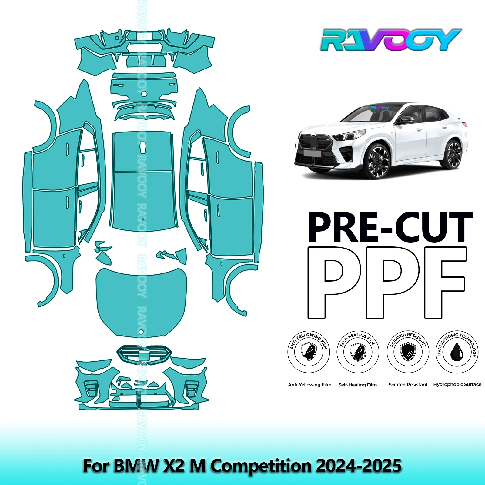 Car Precut PPF Paint Protection Film Full Vehicle For BMW X2 M Competition 2024-2025
Car Precut PPF Paint Protection Film Full Vehicle For BMW X2 M Competition 2024-2025