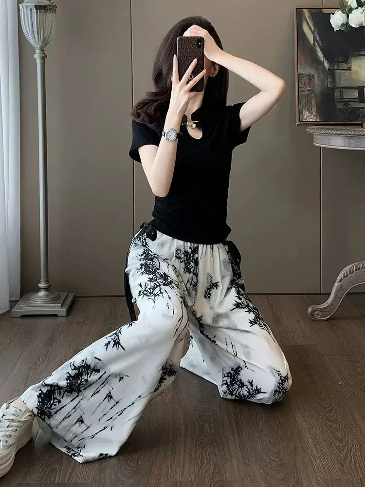 Wide Leg Trousers Woman Clothing Trend 2025 Outfit Top and Bottom Y2k Streetwear Cheap Luxury Full Pant Sets for Women 2 Pieces
Wide Leg Trousers Woman Clothing Trend 2025 Outfit Top and Bottom Y2k Streetwear Cheap Luxury Full Pant Sets for Women 2 Pieces