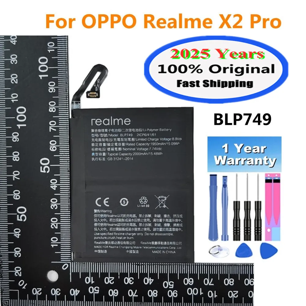 2025 лет, высококачественный оригинальный аккумулятор BLP749 для OPPO Realme X2 Pro X2Pro RMX1931, аккумуляторы для телефонов 4000 мАч, в наличии
2025 лет, высококачественный оригинальный аккумулятор BLP749 для OPPO Realme X2 Pro X2Pro RMX1931, аккумуляторы для телефонов 4000 мАч, в наличии