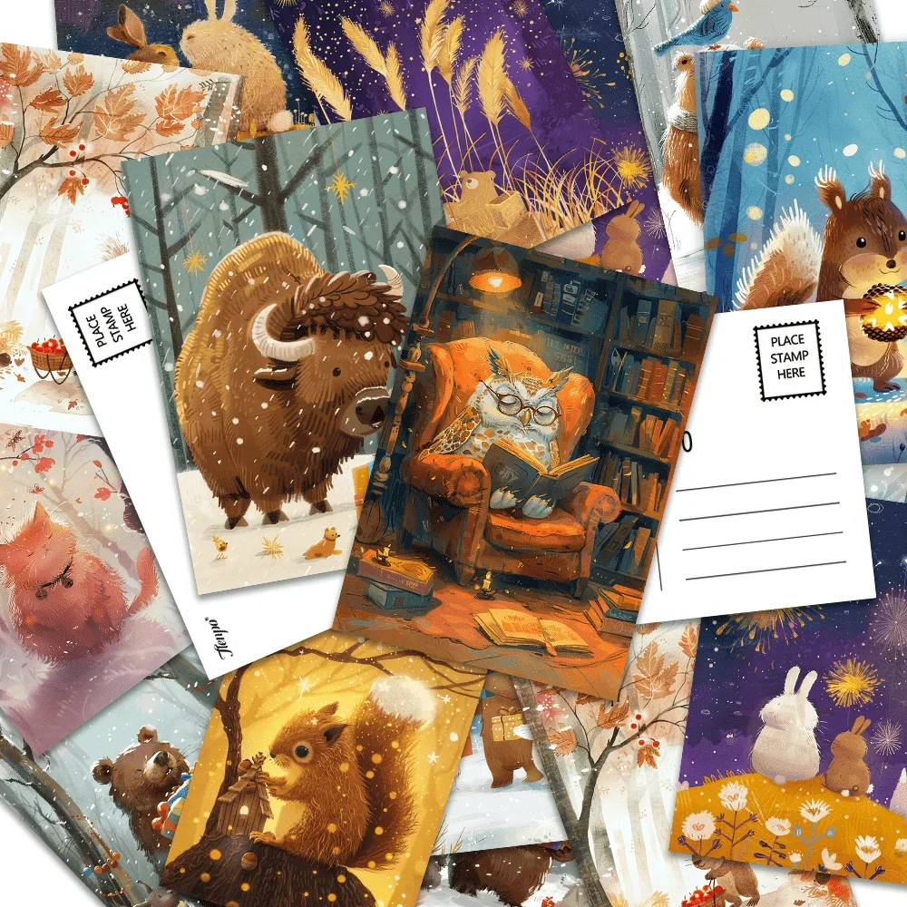 32 pcs, Healing animal postcards, decoration/greeting cards/postcards, high-definition printing, collectible and mailable
32 pcs, Healing animal postcards, decoration/greeting cards/postcards, high-definition printing, collectible and mailable