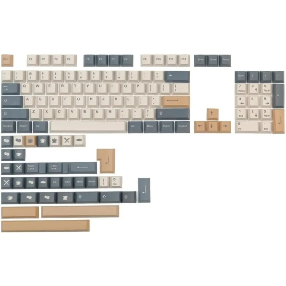 Комплект кейкапов GMK Coffee, 140 клавиш, для механической клавиатуры, PBT, профиль Cherry, сублимационная печать, персонализированные кейкапы Moka Bread (GM)
Комплект кейкапов GMK Coffee, 140 клавиш, для механической клавиатуры, PBT, профиль Cherry, сублимационная печать, персонализированные кейкапы Moka Bread (GM)