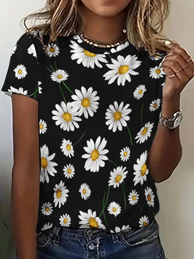 New Summer Women T Shirts Casual Vintage Sunflower 3D Print Women T shirt Loose Short Sleeve O-Neck Tees Shirts Girls Ladies Top
New Summer Women T Shirts Casual Vintage Sunflower 3D Print Women T shirt Loose Short Sleeve O-Neck Tees Shirts Girls Ladies Top