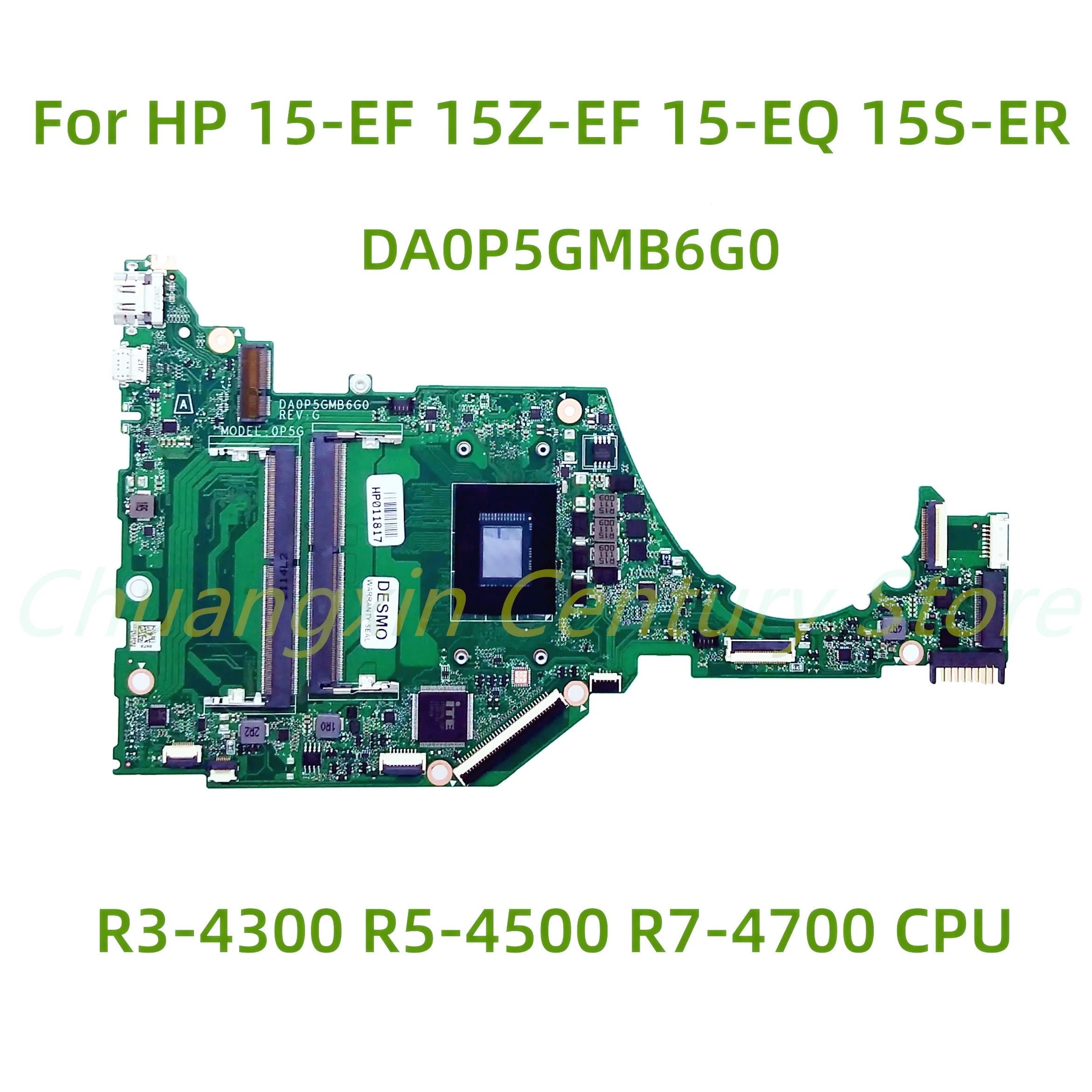 DA0P5GMB6G0 motherboard for HP 15-EF 15Z-EF 15-EQ 15S-ER laptop with R3 R5 R7 CPU 100% Tested Full Work
DA0P5GMB6G0 motherboard for HP 15-EF 15Z-EF 15-EQ 15S-ER laptop with R3 R5 R7 CPU 100% Tested Full Work