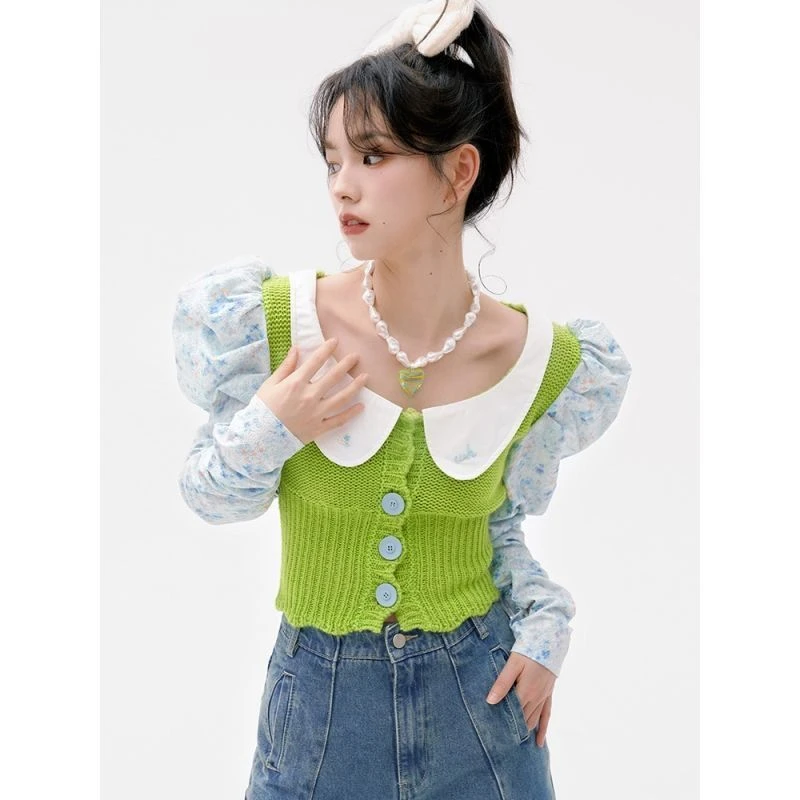 Cardigan Crop Top Women Floral Long Sleeve Patchwork Knitted Tops Spring Summer Sweet Slim Fit Versatile Y2k Sweater
Cardigan Crop Top Women Floral Long Sleeve Patchwork Knitted Tops Spring Summer Sweet Slim Fit Versatile Y2k Sweater