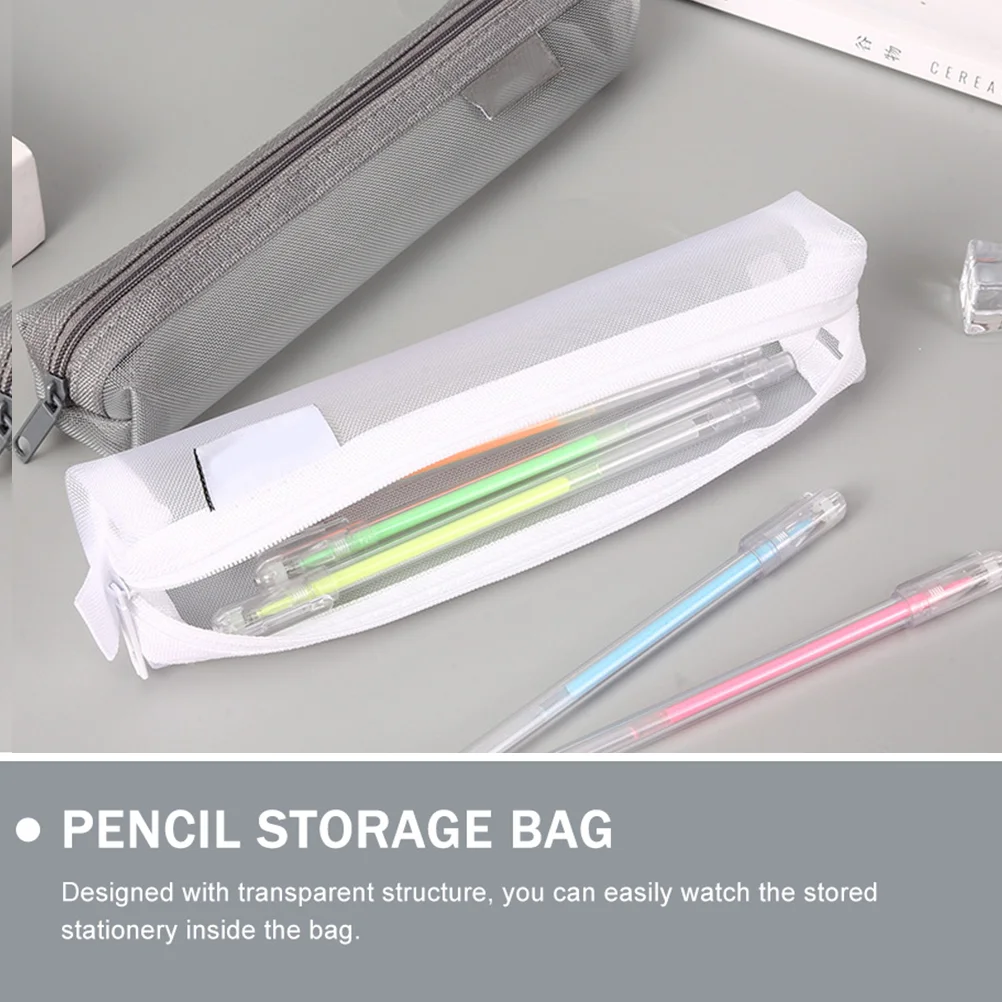 2pcs Exam Pen Bag Portable Stationery Pouch Transparent Storage Pencil Case Grey Simple Bag Organizer Container
2pcs Exam Pen Bag Portable Stationery Pouch Transparent Storage Pencil Case Grey Simple Bag Organizer Container