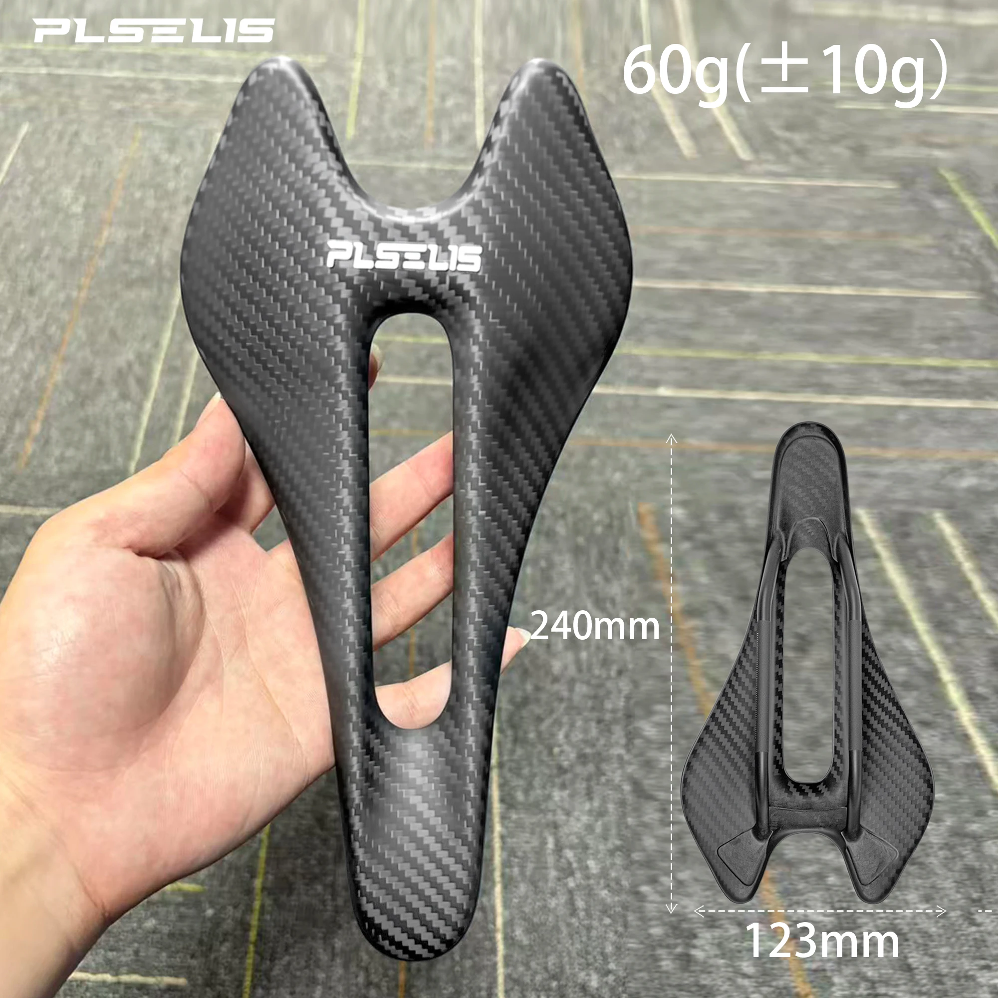 Plselis Lightweight High-Strength Carbon Fiber Road Bicycle Saddle 56g Hollow Breathable Ergonomic Seat CushionPS--3005
Plselis Lightweight High-Strength Carbon Fiber Road Bicycle Saddle 56g Hollow Breathable Ergonomic Seat CushionPS--3005