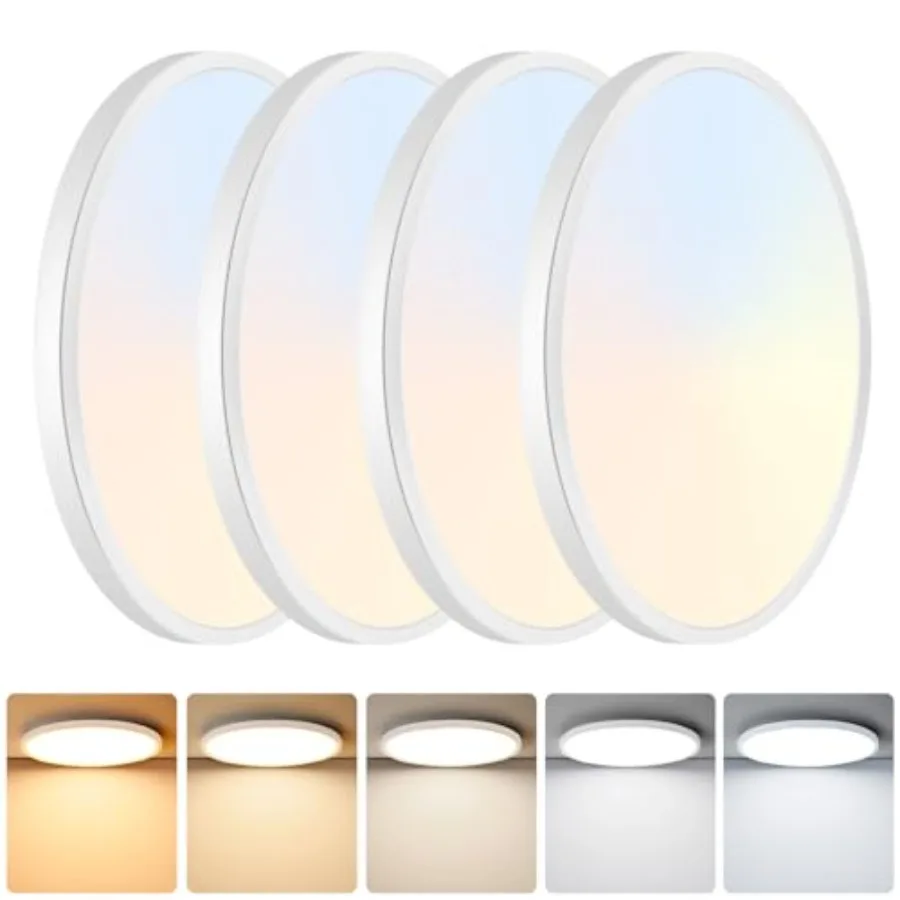 9 Inch Flush Mount LED Ceiling Light Fixture 5-in-1 CCT 2700K/3000K/4000K/5000K/6500K Selectable 180W Equivalent 2200LM Super S
9 Inch Flush Mount LED Ceiling Light Fixture 5-in-1 CCT 2700K/3000K/4000K/5000K/6500K Selectable 180W Equivalent 2200LM Super S