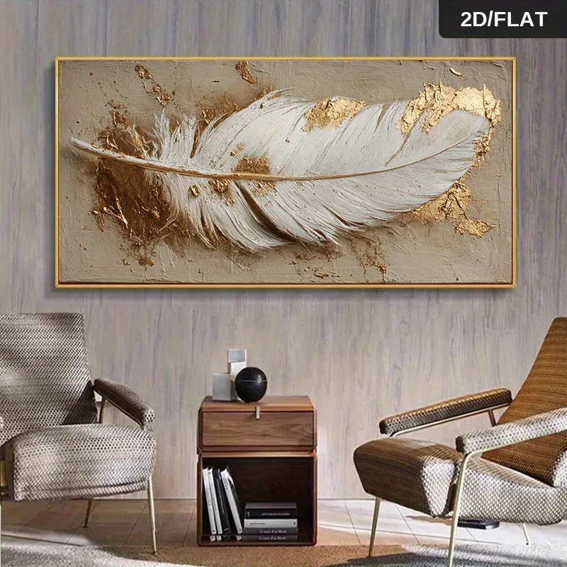 2D Flat Modern Abstract Golden Feather Canvas Wall Art - Frameless Minimalist Canvas Prints for Living Room & Office Decortions
2D Flat Modern Abstract Golden Feather Canvas Wall Art - Frameless Minimalist Canvas Prints for Living Room & Office Decortions