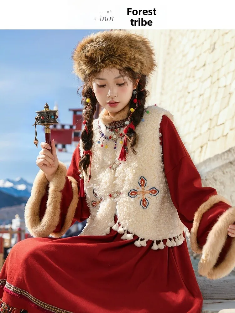 Retro Ethnic Embroidered Faux Fur Vest Outerwear Women's Winter Sle Layering Design ort round Ne Single Button Closure
Retro Ethnic Embroidered Faux Fur Vest Outerwear Women's Winter Sle Layering Design ort round Ne Single Button Closure