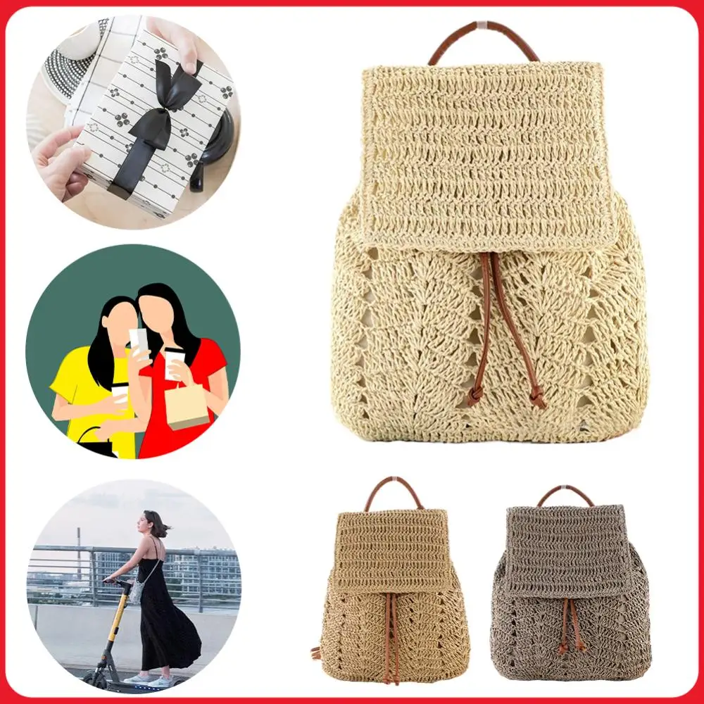 Woven Straw Beach Drawstring Backpack for Women Crochet Shoulder Backpack Flap Drawstring Shoulders Bag for Summer Beach Holiday
Woven Straw Beach Drawstring Backpack for Women Crochet Shoulder Backpack Flap Drawstring Shoulders Bag for Summer Beach Holiday