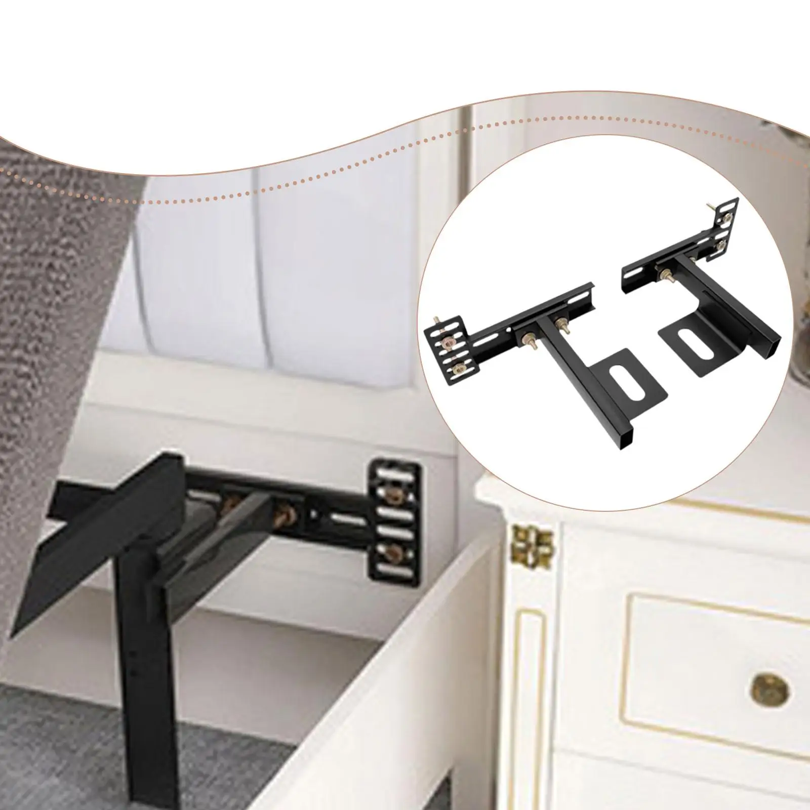 Practical Adjustable Headboard Brackets Attachment Kit Carbon Steel Hardware for Bed Headboards
Practical Adjustable Headboard Brackets Attachment Kit Carbon Steel Hardware for Bed Headboards