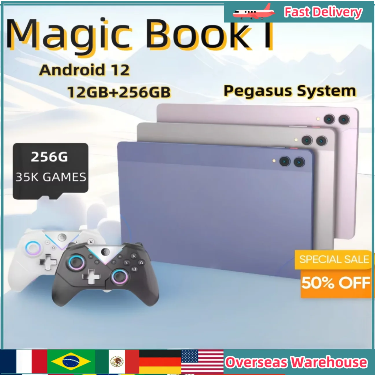 Magic Book 1 Игровая консоль 12 + 256G 2000 мАч Android 12 10,95 дюймов HD полноэкранная портативная игровая консоль в стиле ретро, планшеты, геймпады
Magic Book 1 Игровая консоль 12 + 256G 2000 мАч Android 12 10,95 дюймов HD полноэкранная портативная игровая консоль в стиле ретро, планшеты, геймпады