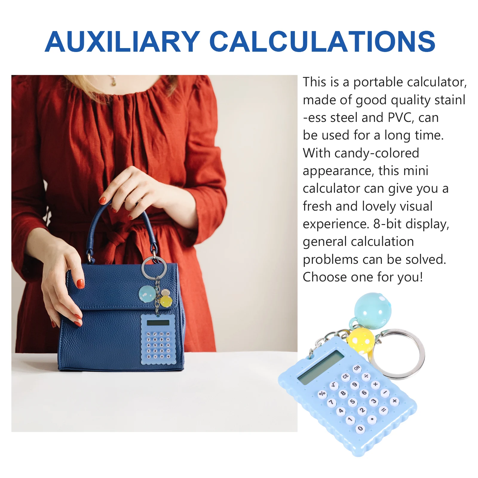 Mini Calculator Adding Key Scientific with Keychain Stationery for Student Portable Carry
Mini Calculator Adding Key Scientific with Keychain Stationery for Student Portable Carry