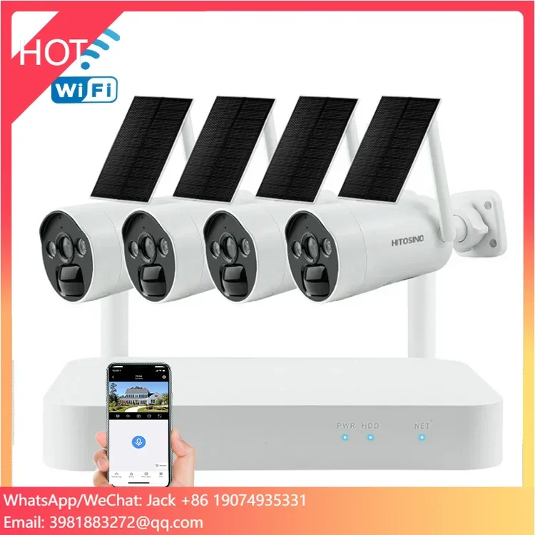 HITOSINO 3MP HD Solar Wifi Two-way Audio PIR Alarm Outdoor Security Camera System Wireless 8ch NVR Kit
HITOSINO 3MP HD Solar Wifi Two-way Audio PIR Alarm Outdoor Security Camera System Wireless 8ch NVR Kit