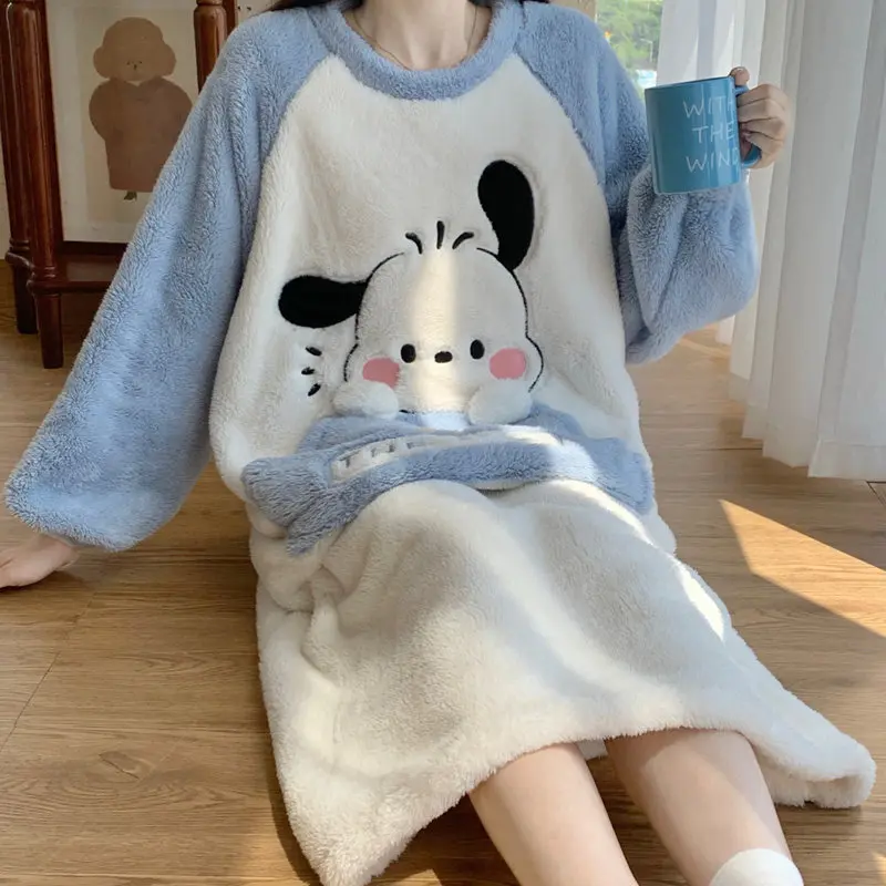 Autumn and Winter Long Cartoon Cute Nightgown for Women with Thick and Warm Coral Fleece Pajamas
Autumn and Winter Long Cartoon Cute Nightgown for Women with Thick and Warm Coral Fleece Pajamas