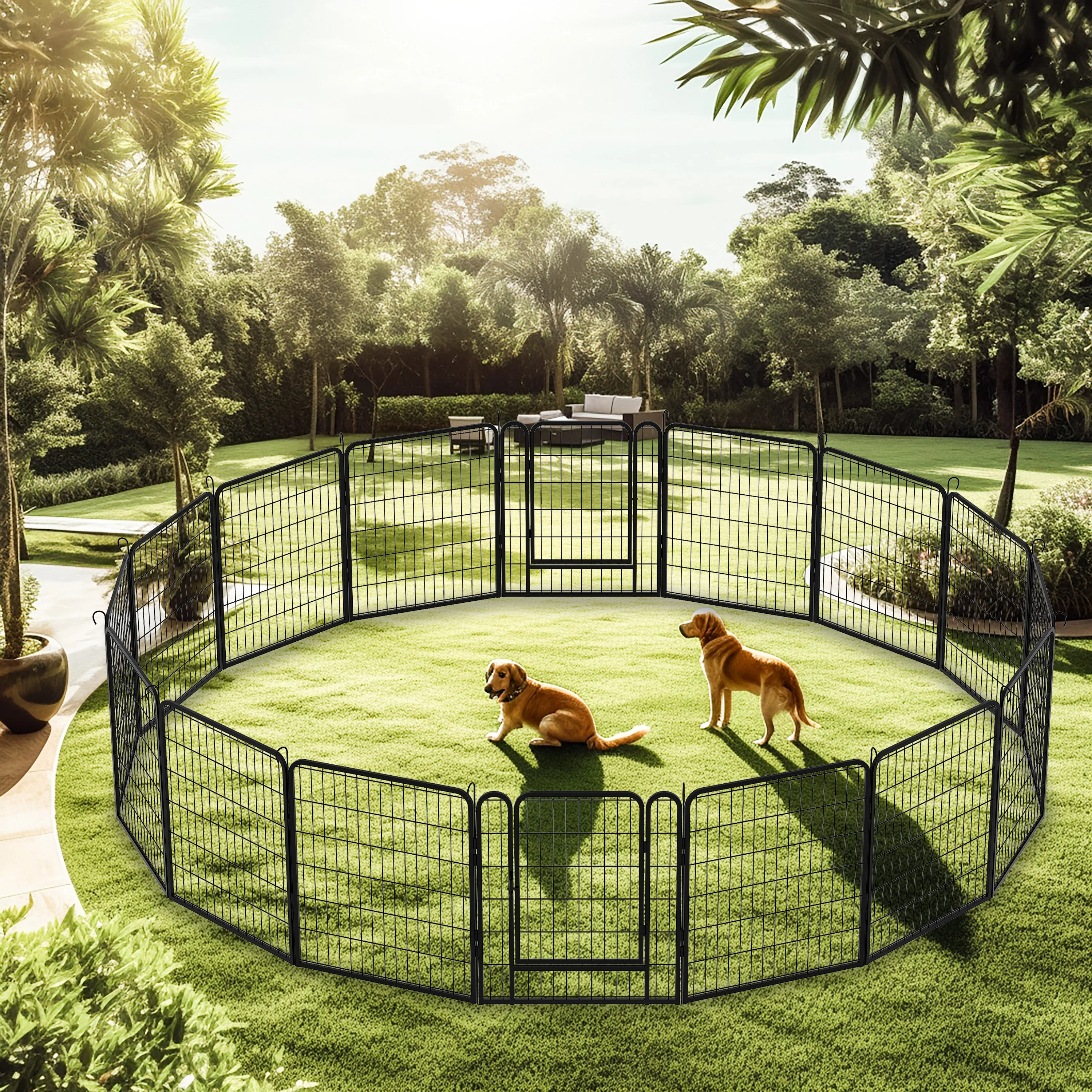 Modern 16 Panels Heavy Duty Metal Playpen with Door,31.7"H Dog Fence Pet Exercise Pen for Outdoor
Modern 16 Panels Heavy Duty Metal Playpen with Door,31.7"H Dog Fence Pet Exercise Pen for Outdoor