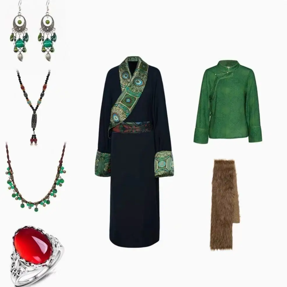 Ethnic Style Tibetan Robe Men Women Traditional Exotic Costume Niche Tourism Travel Photos Suit Halloween Prince Cosplay Costume
Ethnic Style Tibetan Robe Men Women Traditional Exotic Costume Niche Tourism Travel Photos Suit Halloween Prince Cosplay Costume