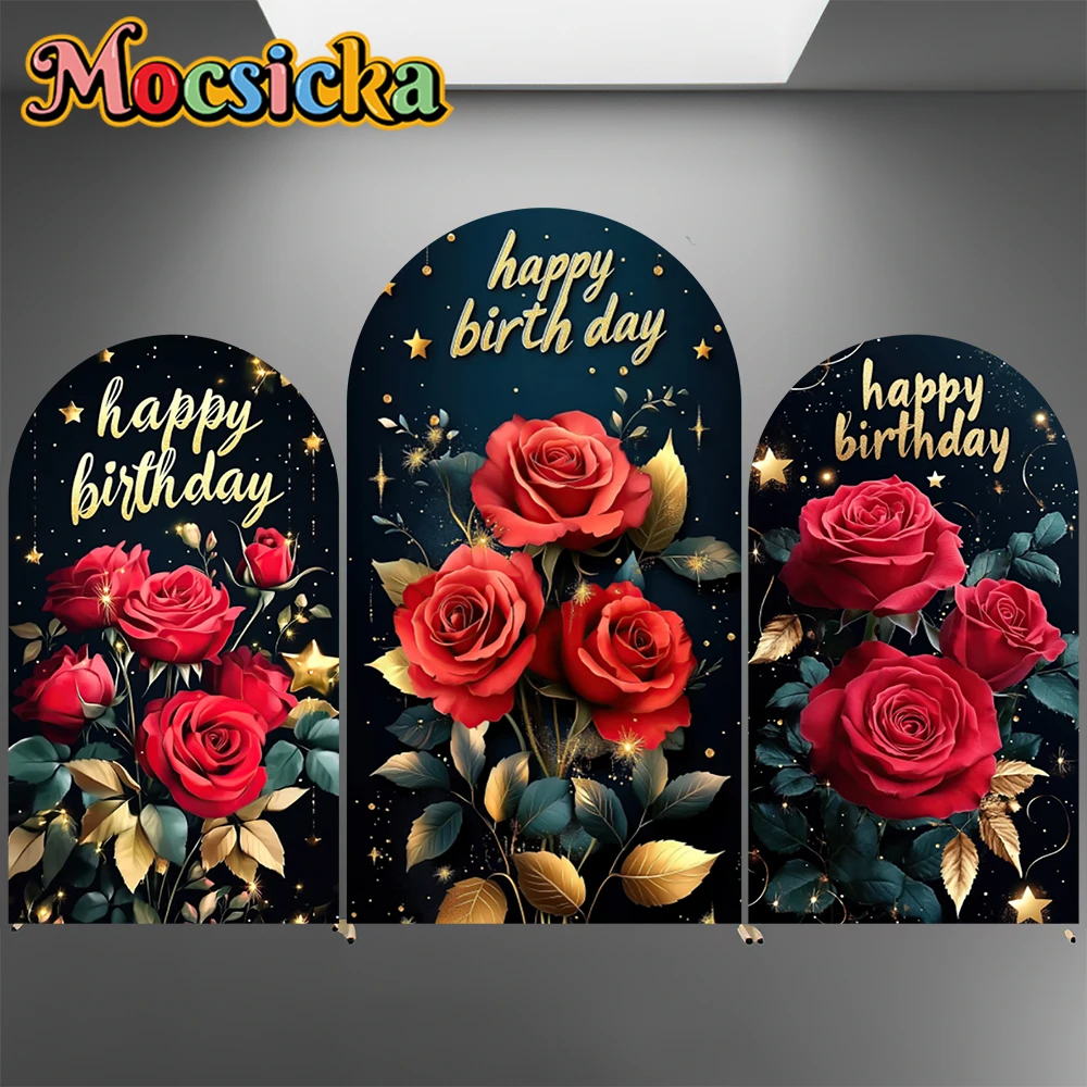Mocsicka Arch Backgrounds Double-Sided Happy Birthday Party Adult Baby Shower Arched Covers Backdrop Red Rose Decor Studio Props
Mocsicka Arch Backgrounds Double-Sided Happy Birthday Party Adult Baby Shower Arched Covers Backdrop Red Rose Decor Studio Props
