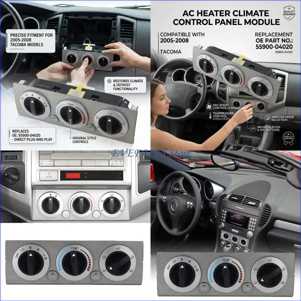124B Auto Climate Control Switches Vehicle Heater Control Unit Suitable for 2005-2008 Vehicle Direct Fit Easy Installation
124B Auto Climate Control Switches Vehicle Heater Control Unit Suitable for 2005-2008 Vehicle Direct Fit Easy Installation
