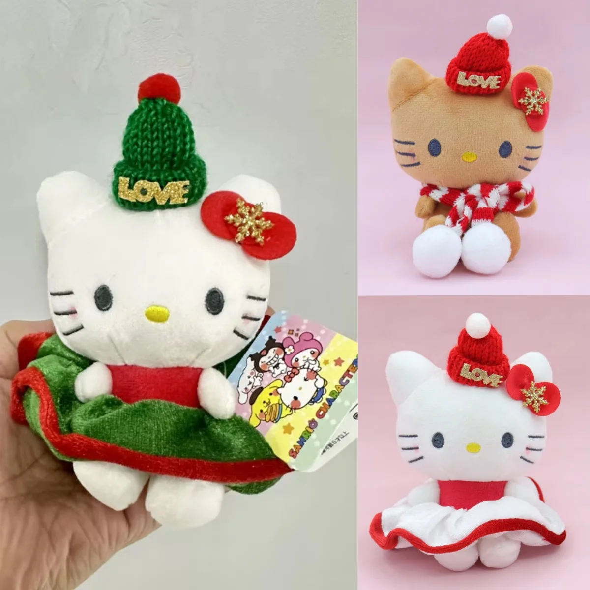 Hello Kitty Christmas Plush Toys 13cm Pendant Black Leather Cat Keychain for Girls Hawaiian Theme Stuffed Animal Gift
Hello Kitty Christmas Plush Toys 13cm Pendant Black Leather Cat Keychain for Girls Hawaiian Theme Stuffed Animal Gift