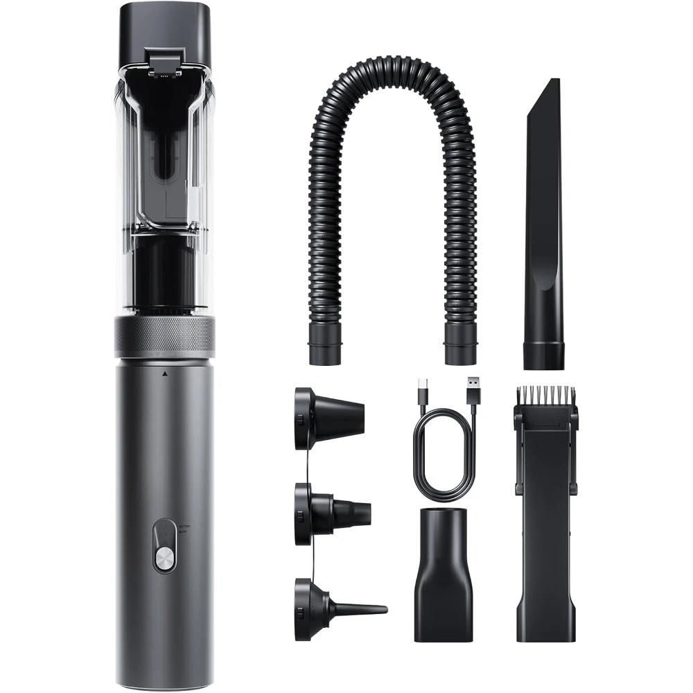 Беспроводной ручной пылесос 21000PA Мощный всасывающий портативный перезаряжаемый USB C Быстрая зарядка Легкий вес для автомобиля и дома
Беспроводной ручной пылесос 21000PA Мощный всасывающий портативный перезаряжаемый USB C Быстрая зарядка Легкий вес для автомобиля и дома