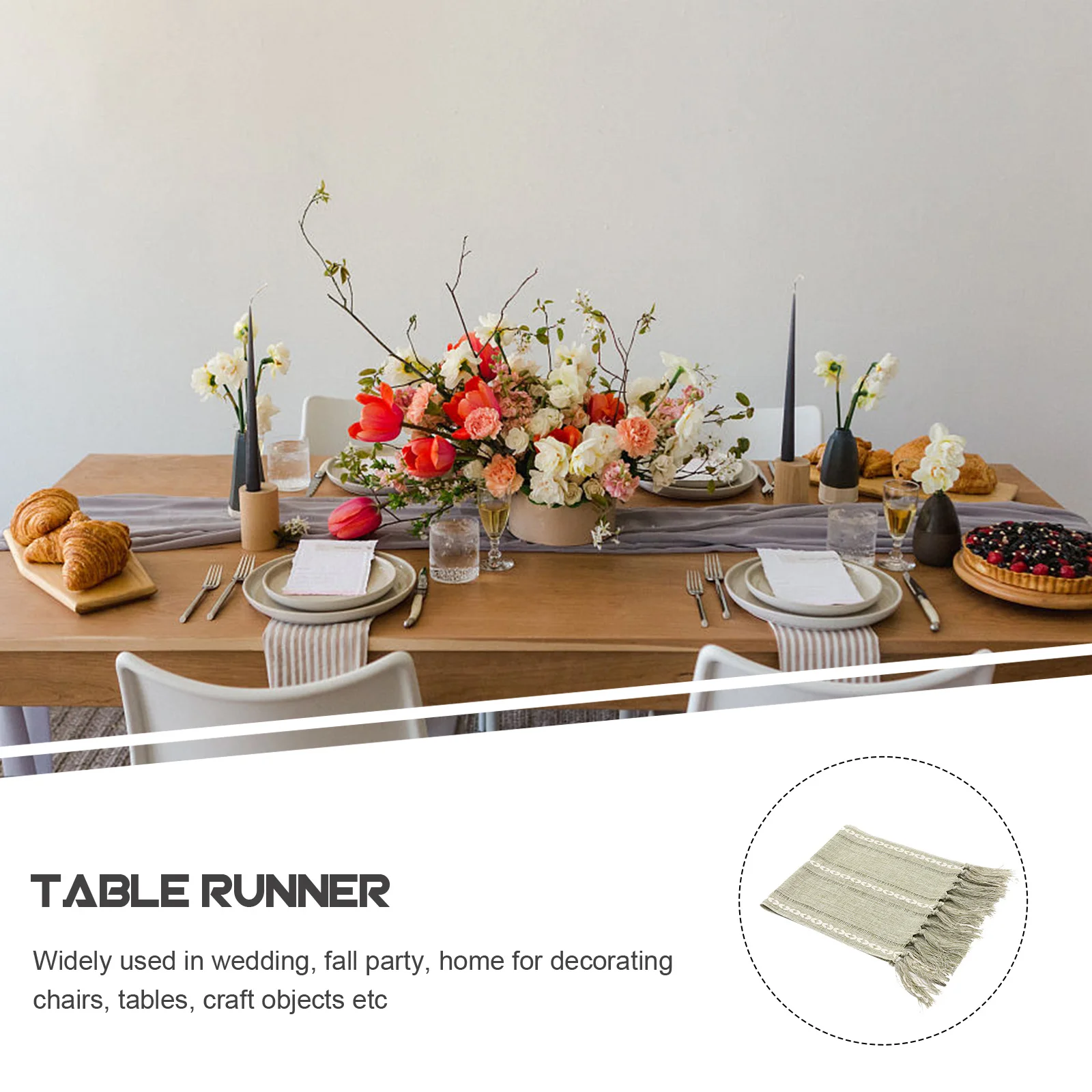 Elegant Vintage Table Runner Wide Tassel Edge Decorative Cloth for Rustic Home Wedding Party Banquet Table Decoration
Elegant Vintage Table Runner Wide Tassel Edge Decorative Cloth for Rustic Home Wedding Party Banquet Table Decoration
