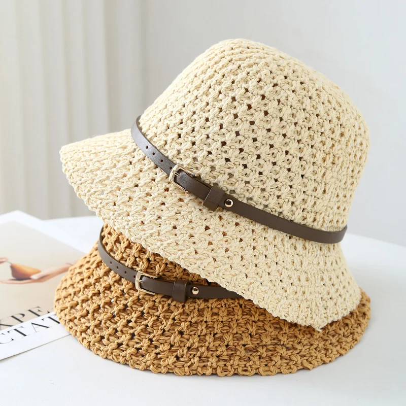 Knitted fisherman hat with belt, bucket hat spring, summer, and autumn, windproof, classic adult women's hat
Knitted fisherman hat with belt, bucket hat spring, summer, and autumn, windproof, classic adult women's hat