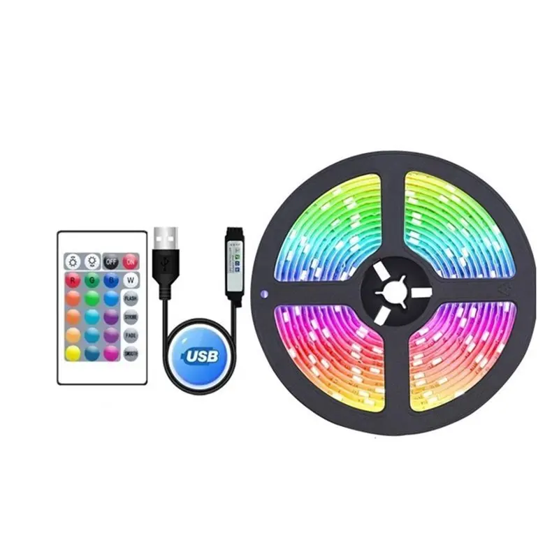 【VALUE MONEY】RGB 5V 5050 LED Light Strip 5M Flexible Lamp Tape Ribbon Diode USB Infrared Remote Control For Festival Party Desk
【VALUE MONEY】RGB 5V 5050 LED Light Strip 5M Flexible Lamp Tape Ribbon Diode USB Infrared Remote Control For Festival Party Desk