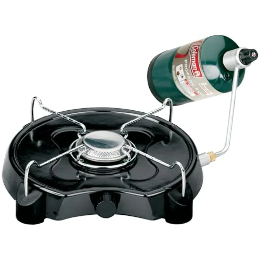 Camping stove for outdoor use, stainless steel, black, 7, 500 BTU propane burner with precise temperature control and 12-inch p
Camping stove for outdoor use, stainless steel, black, 7, 500 BTU propane burner with precise temperature control and 12-inch p