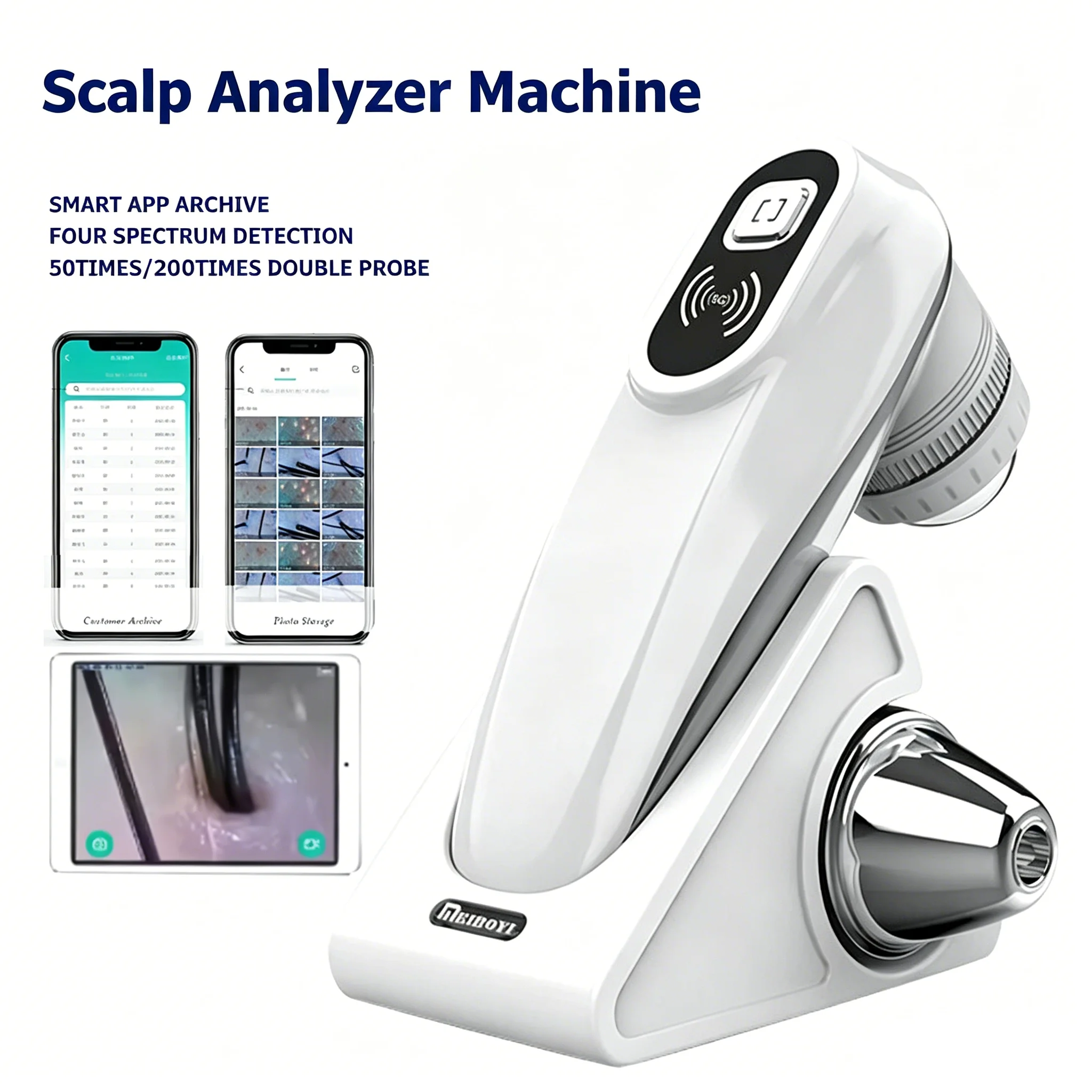 New Professional Wireless HD Intelligent Scalp/Skin/Dermal Detector Hair Follicle Testing Analysis Magnifier UV Skin Analyzer
New Professional Wireless HD Intelligent Scalp/Skin/Dermal Detector Hair Follicle Testing Analysis Magnifier UV Skin Analyzer