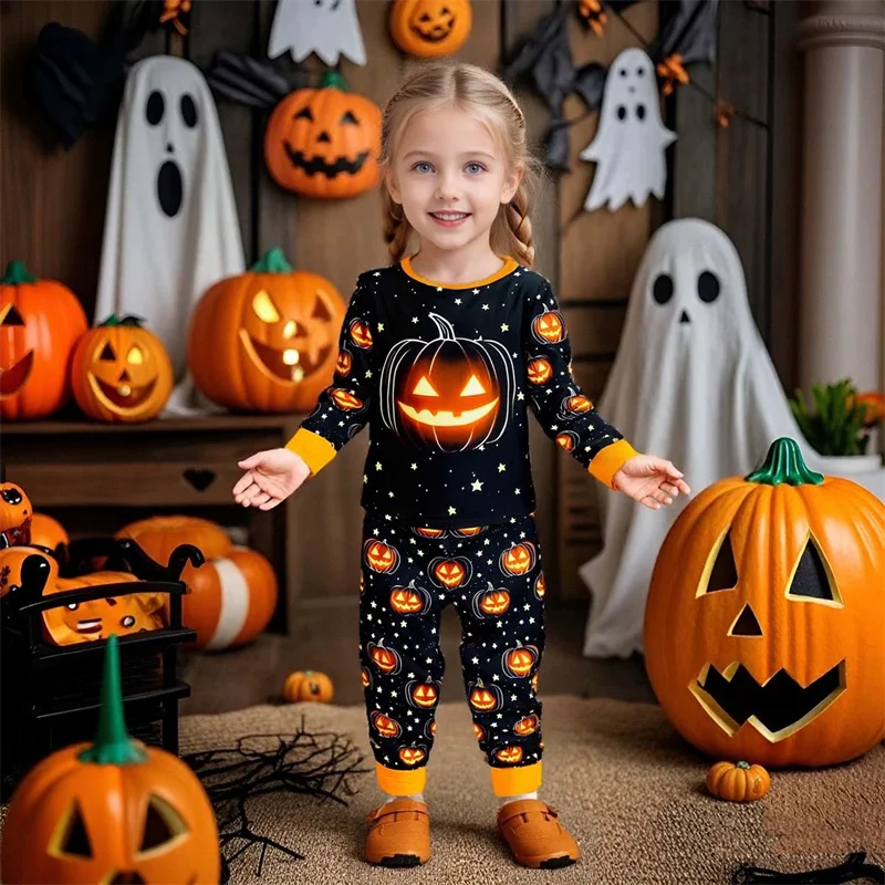 Комплекты костюмов для девочек на Хэллоуин, детский пижамный костюм с героями мультфильмов, топ с длинными рукавами, брюки, 2 предмета, новая осенняя детская домашняя одежда, наряды
Комплекты костюмов для девочек на Хэллоуин, детский пижамный костюм с героями мультфильмов, топ с длинными рукавами, брюки, 2 предмета, новая осенняя детская домашняя одежда, наряды