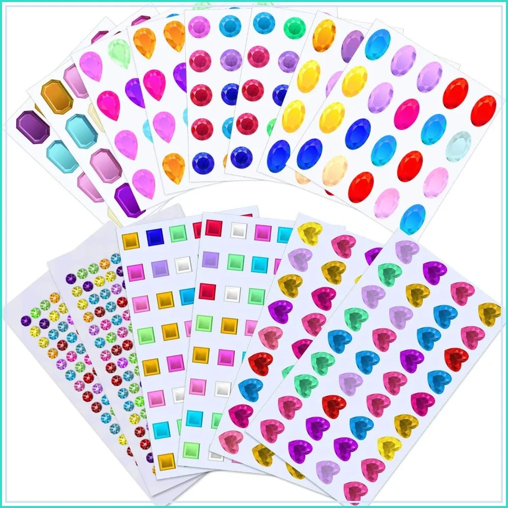 Self-Adhesive Rhinestone Stickers for DIY Crafts, 658Pcs 14 Sheets, Assorted Shapes & Colors
Self-Adhesive Rhinestone Stickers for DIY Crafts, 658Pcs 14 Sheets, Assorted Shapes & Colors