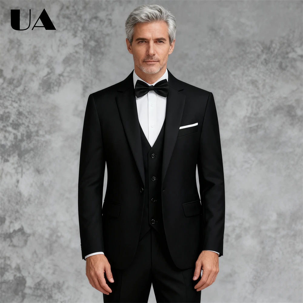 ULBYANRY - Men's 3 Pieces Suit (Jacket Vest Pants) Elegant Solid One Button Slim Fit Single Breasted Tailored Business Suits
ULBYANRY - Men's 3 Pieces Suit (Jacket Vest Pants) Elegant Solid One Button Slim Fit Single Breasted Tailored Business Suits