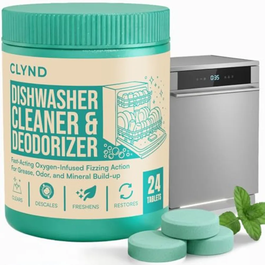 Dishwasher Cleaner and Deodorizer Tablets - 24 Pack Deep Clean Dishwasher Cleaning Tablets, Heavy Duty Streak-free Shine Dish W
Dishwasher Cleaner and Deodorizer Tablets - 24 Pack Deep Clean Dishwasher Cleaning Tablets, Heavy Duty Streak-free Shine Dish W