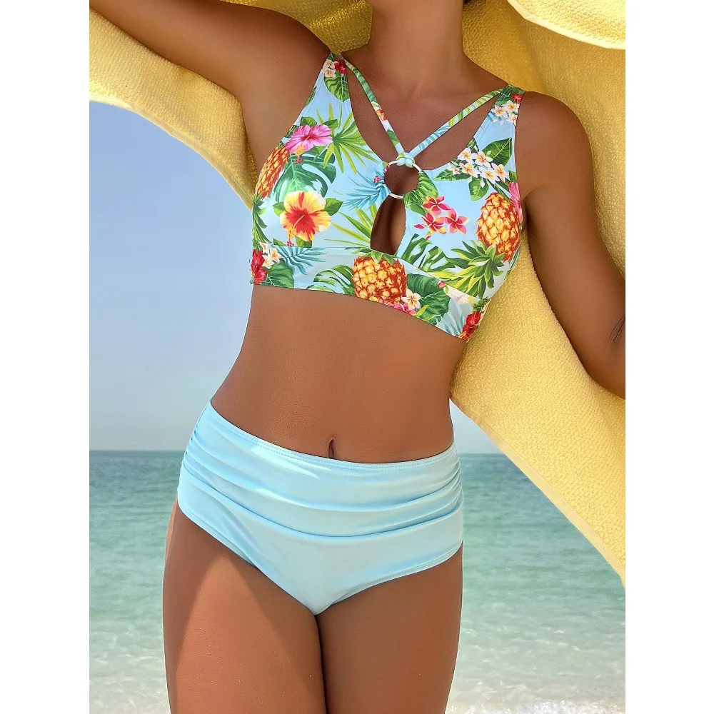 Sexy High Waist Bikini Floral 2026 Women Swimsuit Two Piece Swimwear Female Bikinis Set Blue Bathing Suits Brazilian Biquini
Sexy High Waist Bikini Floral 2026 Women Swimsuit Two Piece Swimwear Female Bikinis Set Blue Bathing Suits Brazilian Biquini