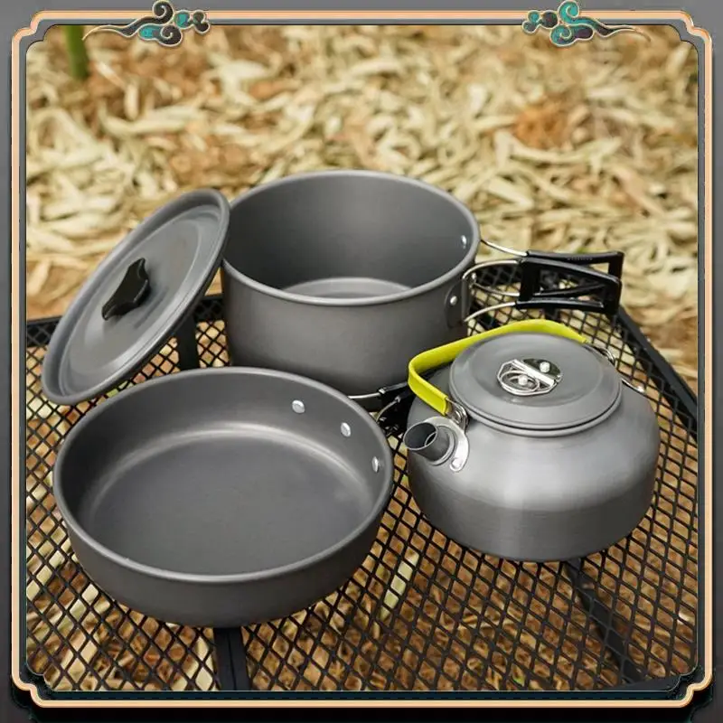 Camping Tableware Outdoor Cookware Set Outdoor Cooking Pot Frying Pan Picnic Kitchen Travel Portable Teapot
Camping Tableware Outdoor Cookware Set Outdoor Cooking Pot Frying Pan Picnic Kitchen Travel Portable Teapot