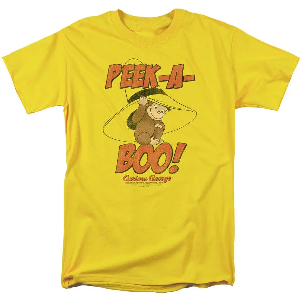 Футболка Curious George Peek A Boo, мужская лицензированная с героями мультфильмов, желтая
Футболка Curious George Peek A Boo, мужская лицензированная с героями мультфильмов, желтая