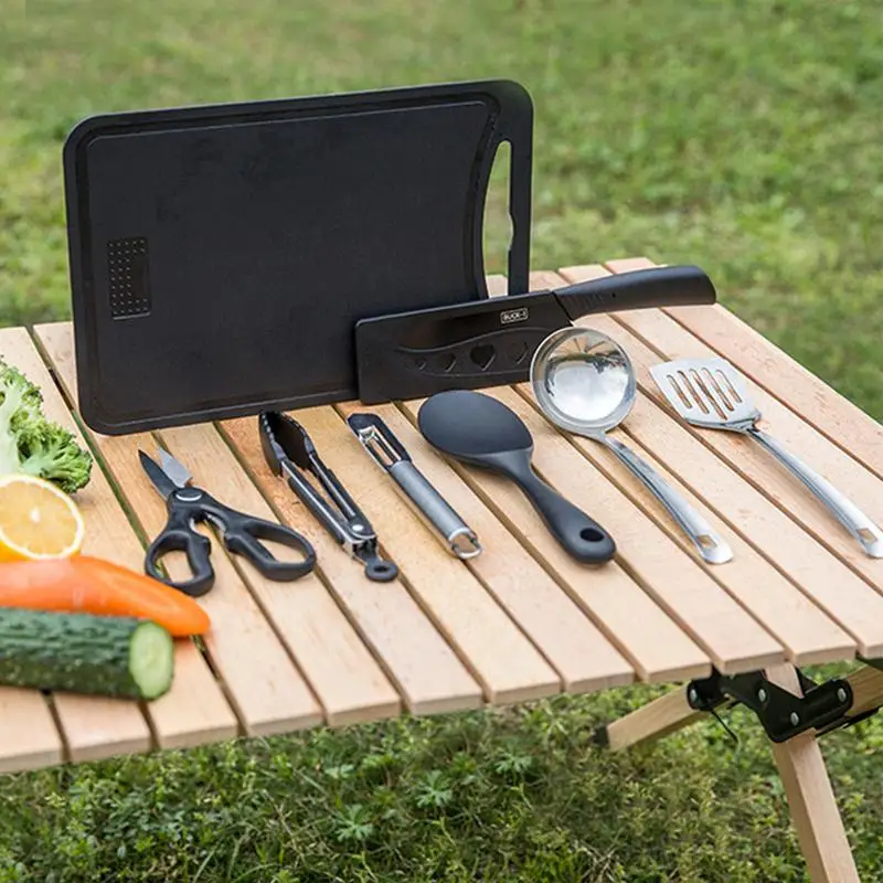 Camping Utensil Set 8-Piece Stainless Steel Kitchen Utensils Portable Cooking Utensil Pouch Metal Cooking Utensil Set For
Camping Utensil Set 8-Piece Stainless Steel Kitchen Utensils Portable Cooking Utensil Pouch Metal Cooking Utensil Set For