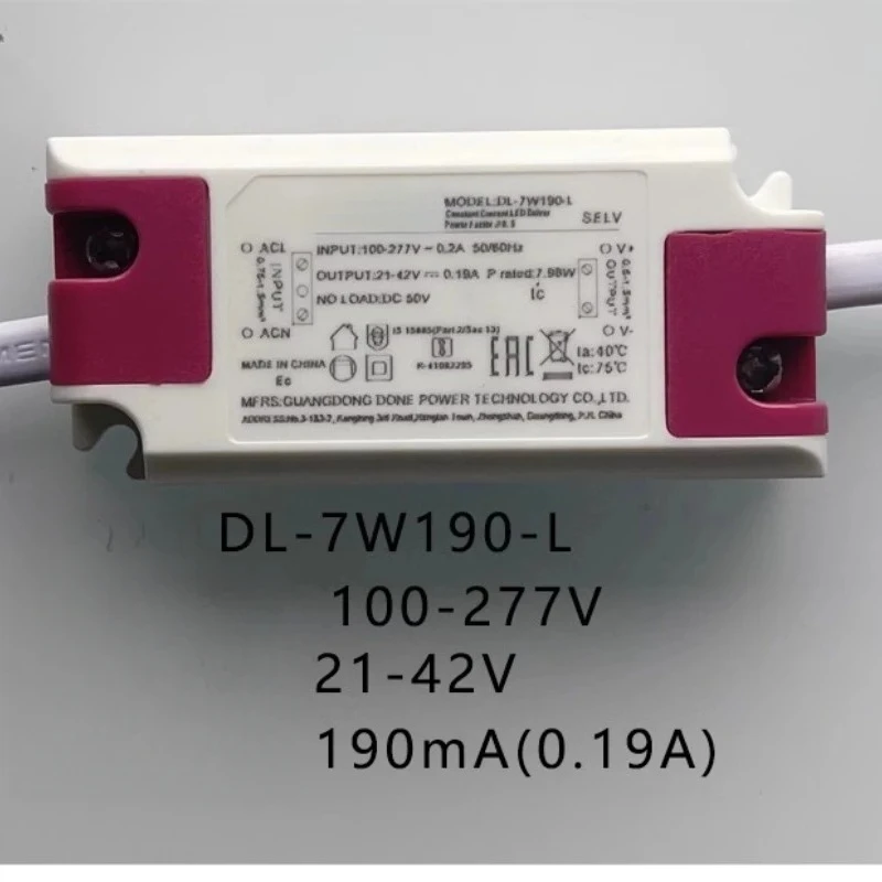 DL-7W190-L Original LED Power Driver 7W 20-42V 190MA Ballast Tube/spotlight Transformer DONE
DL-7W190-L Original LED Power Driver 7W 20-42V 190MA Ballast Tube/spotlight Transformer DONE