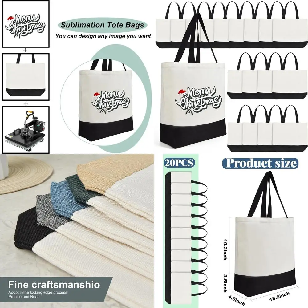 Оптовые полиэстеровые сумки-тоуты для сублимации, многоразовые моющиеся холщовые сумки для рукоделия
Оптовые полиэстеровые сумки-тоуты для сублимации, многоразовые моющиеся холщовые сумки для рукоделия