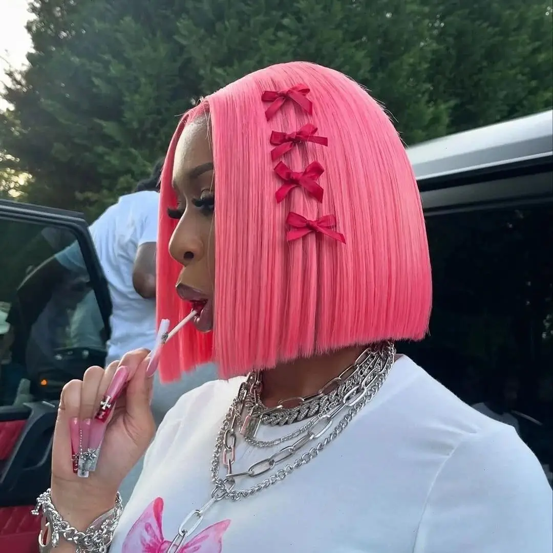 13x4 Pink HD Bob Hair Wig Human Hair Lace Frontal Wig Pre Plucked Colored Brazilian Straight Short Bob Wig Lace Front Wigs
13x4 Pink HD Bob Hair Wig Human Hair Lace Frontal Wig Pre Plucked Colored Brazilian Straight Short Bob Wig Lace Front Wigs