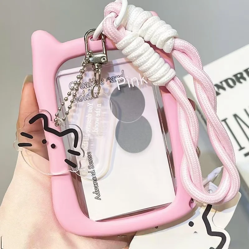 Cartoon Cat Ear Card Holder Girls 3-Inch Idol Photo Storage Clip Student Bus Card Student ID Card Holder Keychain Stationery
Cartoon Cat Ear Card Holder Girls 3-Inch Idol Photo Storage Clip Student Bus Card Student ID Card Holder Keychain Stationery