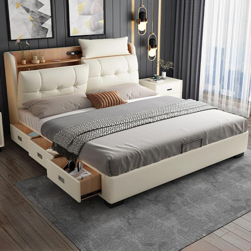 Design Soft Modern Double Bed Storage Space Loft House Queen Double Bed Adult Charger Camas De Dormitorio Furniture For Home
Design Soft Modern Double Bed Storage Space Loft House Queen Double Bed Adult Charger Camas De Dormitorio Furniture For Home