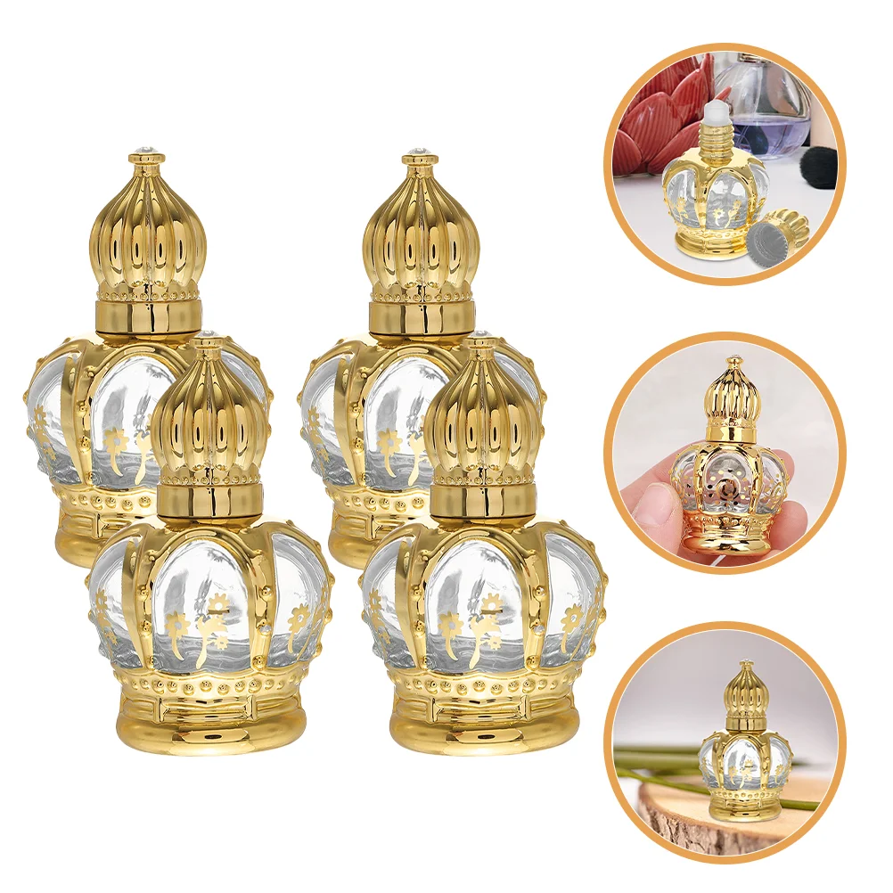 4 Pcs Perfume Bottles Roll-on 15ml Glass Ball 4pcs (electroplated Crown) Random Pattern Refillable Empty Travel Oil
4 Pcs Perfume Bottles Roll-on 15ml Glass Ball 4pcs (electroplated Crown) Random Pattern Refillable Empty Travel Oil