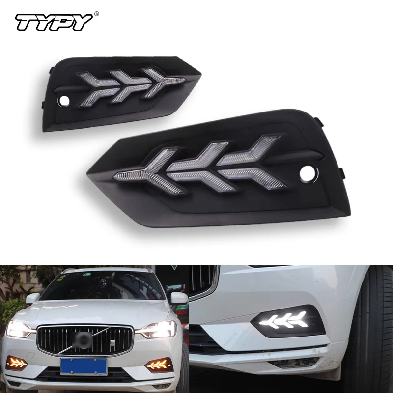 TYPY 2PCS Car LED Daytime Running Light For Volvo XC60 2018 2019 Flowing Turn Signal Function 12V DRL Fog Lamp cover
TYPY 2PCS Car LED Daytime Running Light For Volvo XC60 2018 2019 Flowing Turn Signal Function 12V DRL Fog Lamp cover