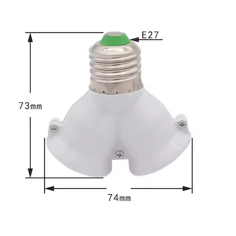 1Pcs E27 1/2 Conversion Head Bulb Socket Creative 2-e27 Lamp Holder Extender Distributor Converter Plug
1Pcs E27 1/2 Conversion Head Bulb Socket Creative 2-e27 Lamp Holder Extender Distributor Converter Plug