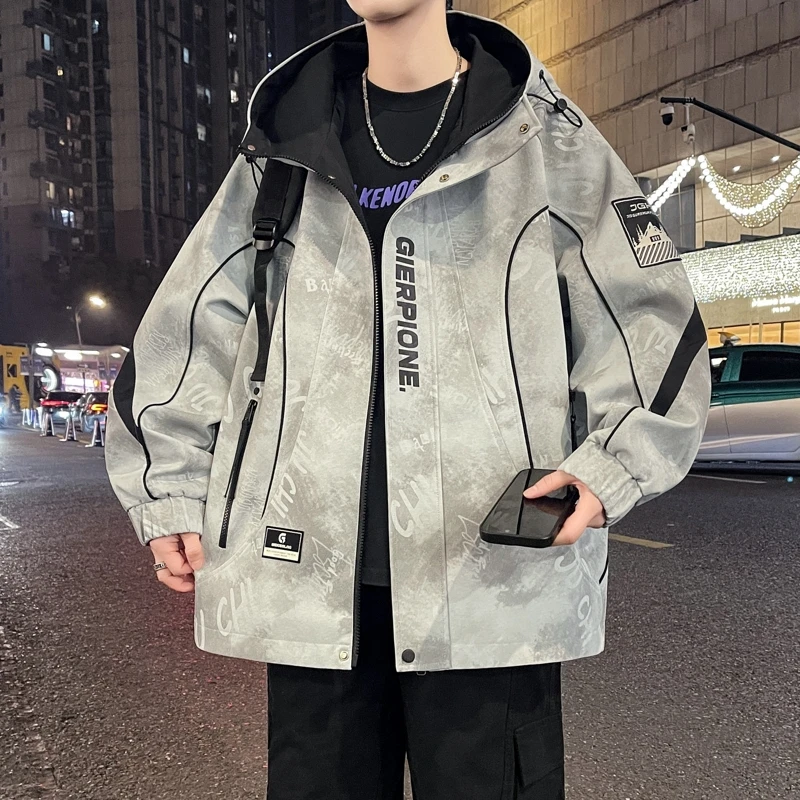 Casual Sle Men's Hoodie Jaet Spring Autumn Dir ey Hong Kong Sle Design Trendy Brand Jaet Loose Fit Water Waed
Casual Sle Men's Hoodie Jaet Spring Autumn Dir ey Hong Kong Sle Design Trendy Brand Jaet Loose Fit Water Waed