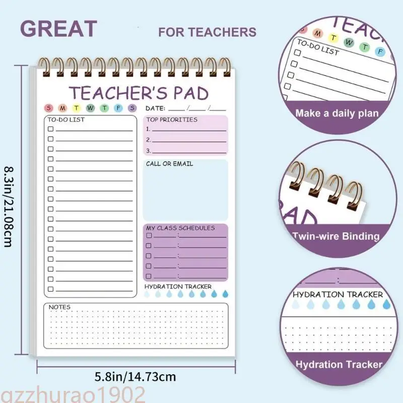 97QB 3PCS Учитель Daily Planner Daily Checklist Botonss Написание Pad 50sheets Untated
97QB 3PCS Учитель Daily Planner Daily Checklist Botonss Написание Pad 50sheets Untated
