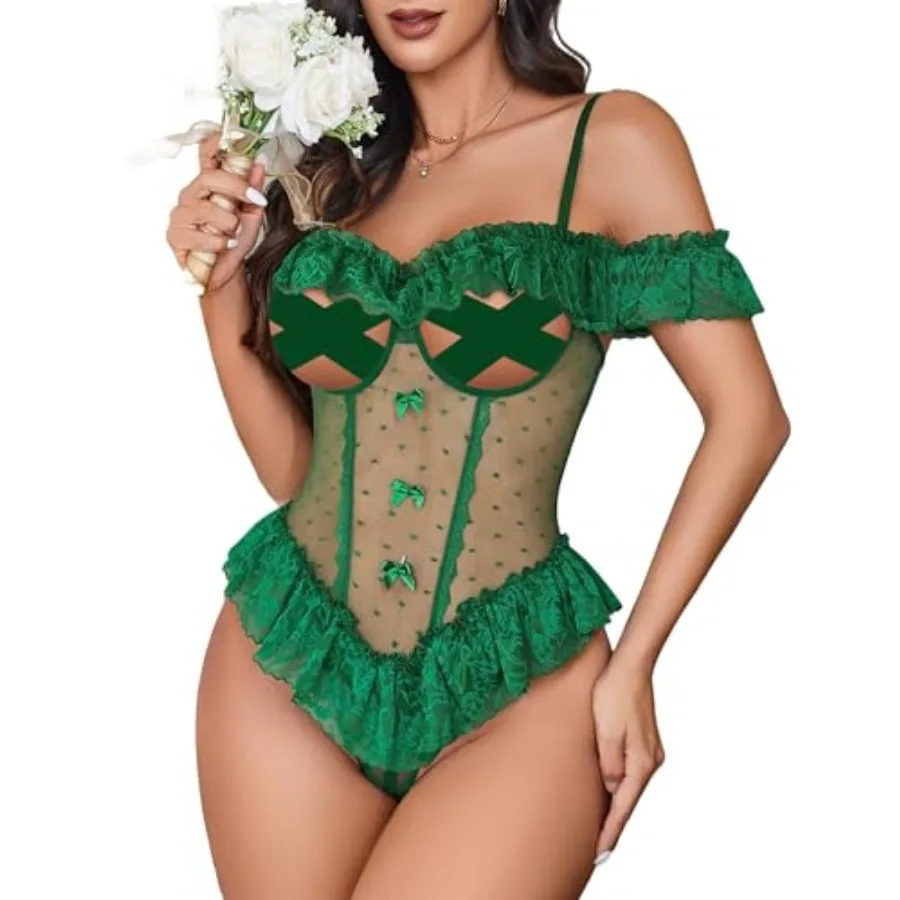 Avidlove Lingerie for Women V Neck One Pcs Bodysuit Lace Ruffle Babydoll Off Shoulder Rave Outfits
Avidlove Lingerie for Women V Neck One Pcs Bodysuit Lace Ruffle Babydoll Off Shoulder Rave Outfits